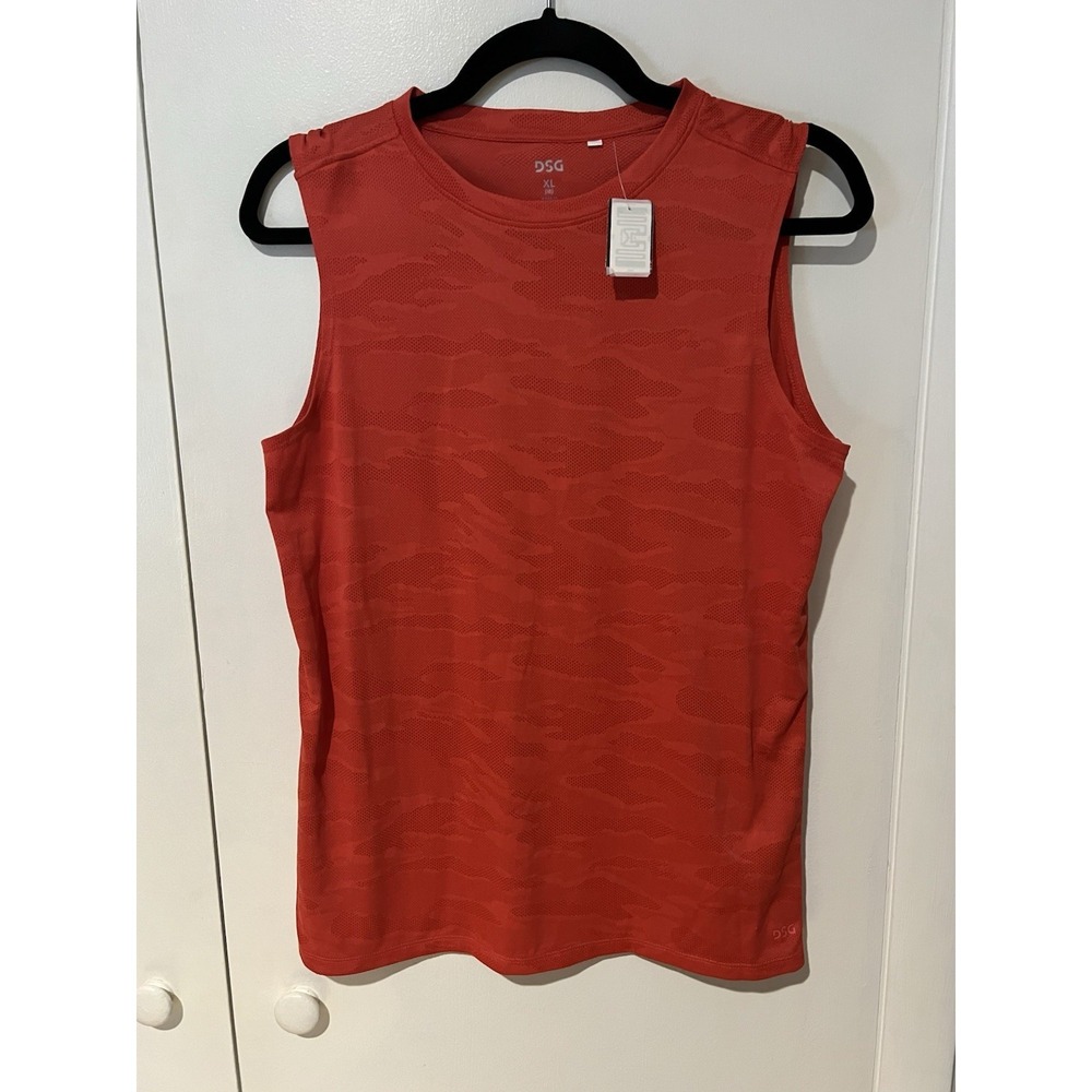 New DSG Boys Jacquard Movement Camo Tank XL Cabana Coral Mesh Lightweight